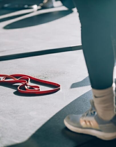 Woman standing at the gym